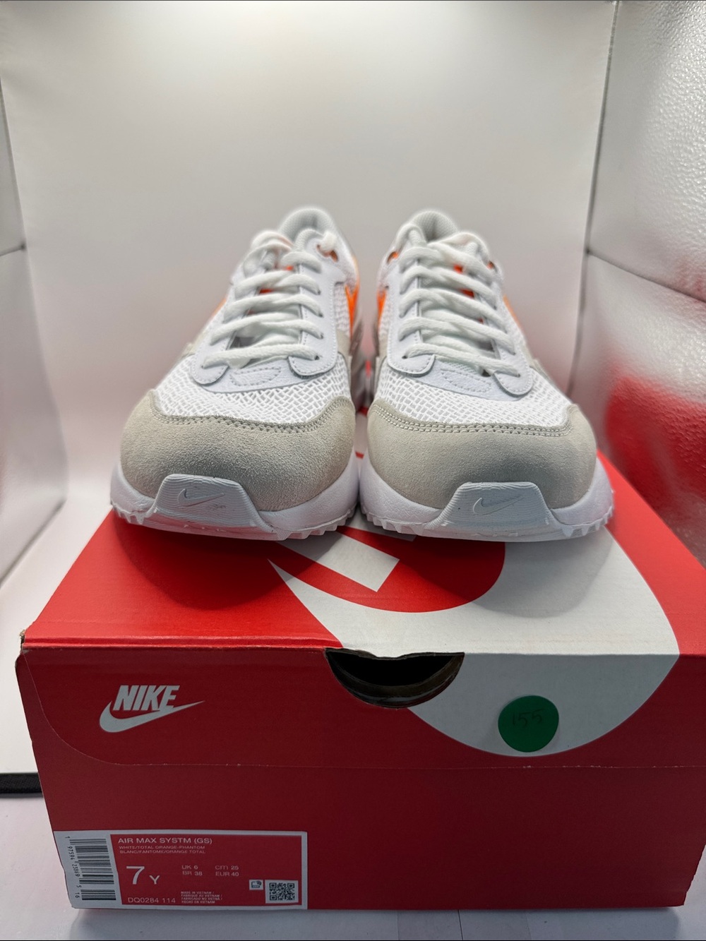 Nike Kids' White & Light Gray Air Max Sneakers